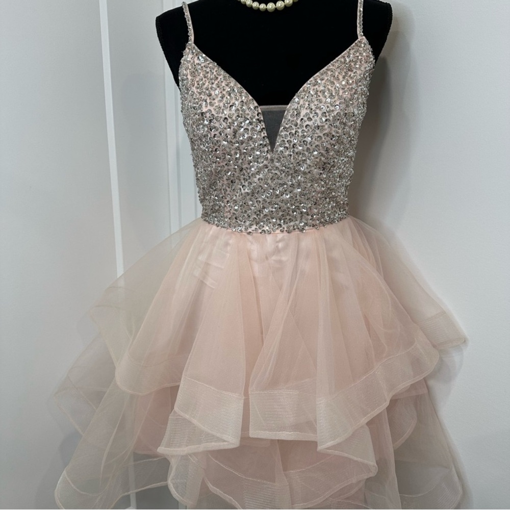 Sparkling Pink Layered Dress